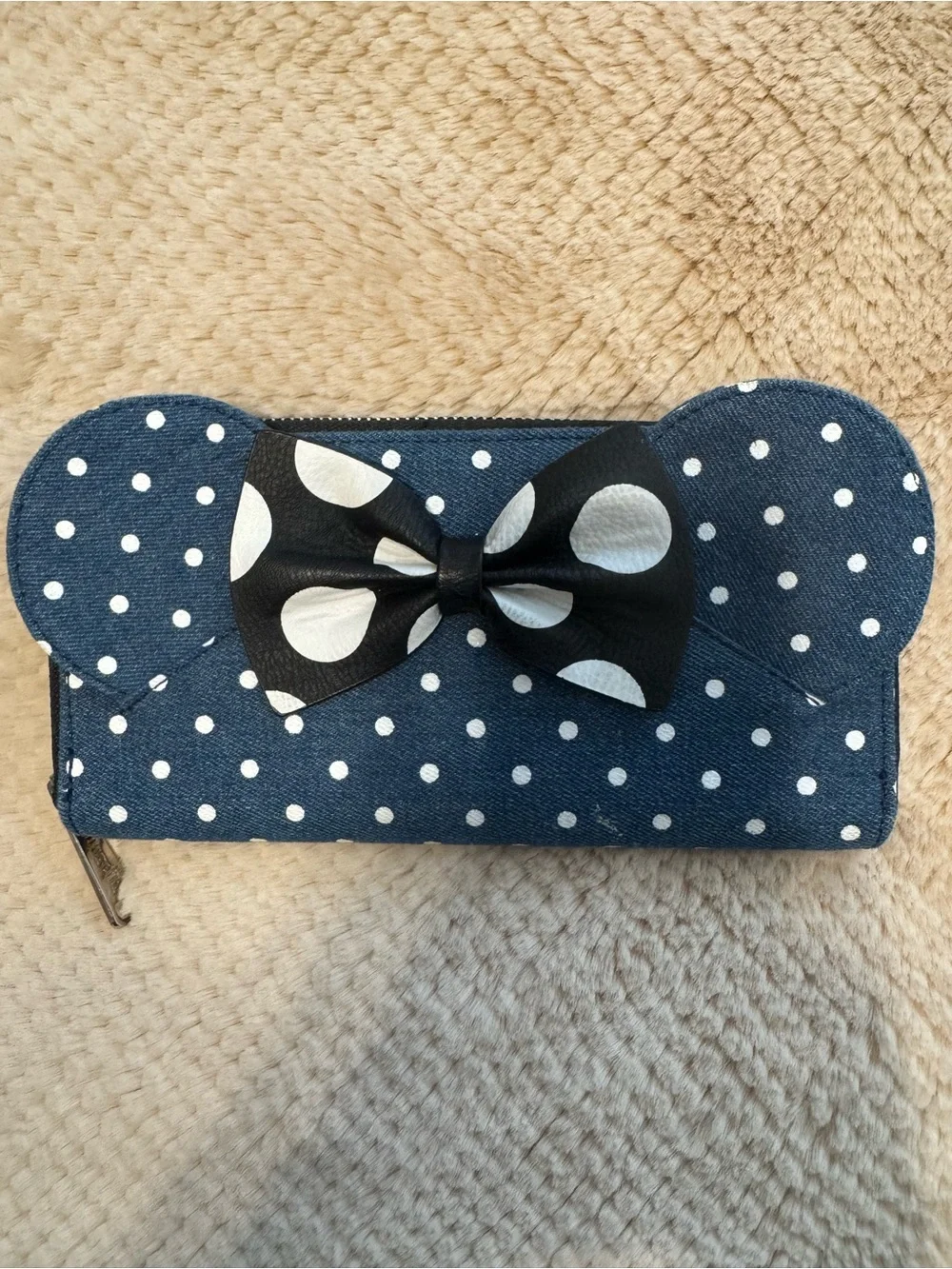 Loungefly Navy Polka Dot Bow Wallet